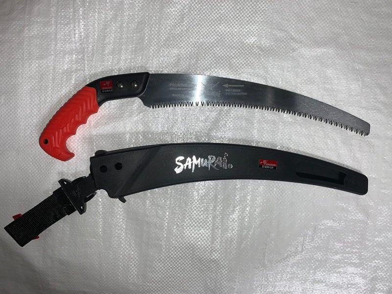 Samurai Kanzawa Ichigeki Pruning Saw 330mm C-330-LH with Ergo Grip (Orange) w/sheath Made in Japan - Image 2